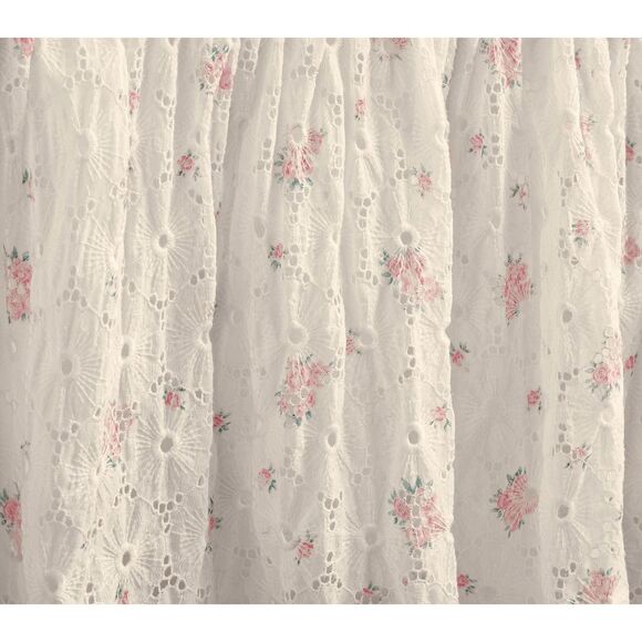 Pottery Barn Kids Love Shack Fancy Eyelet Crib Skirt NWT - Picture 2 of 3